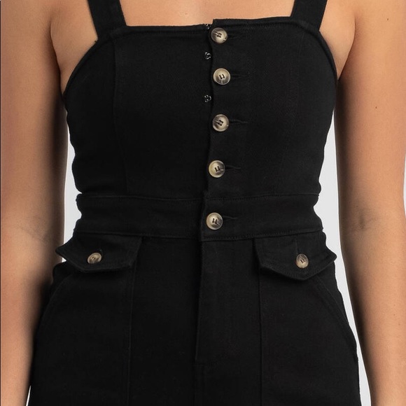 AVA & EVER Black Denim Jumpsuit Sz 6 BNWT - Picture 4 of 10